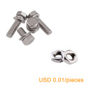 High quality m15 m17 m40 m46 galvanized hexagon iso bolt nut and washers hex flange gi bolt m3 hexagonal c-276 bolt